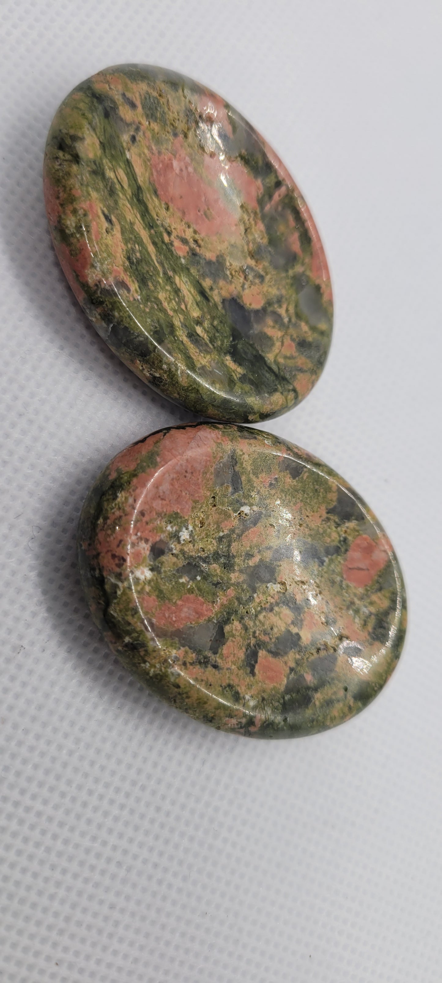 Unakite worry stone