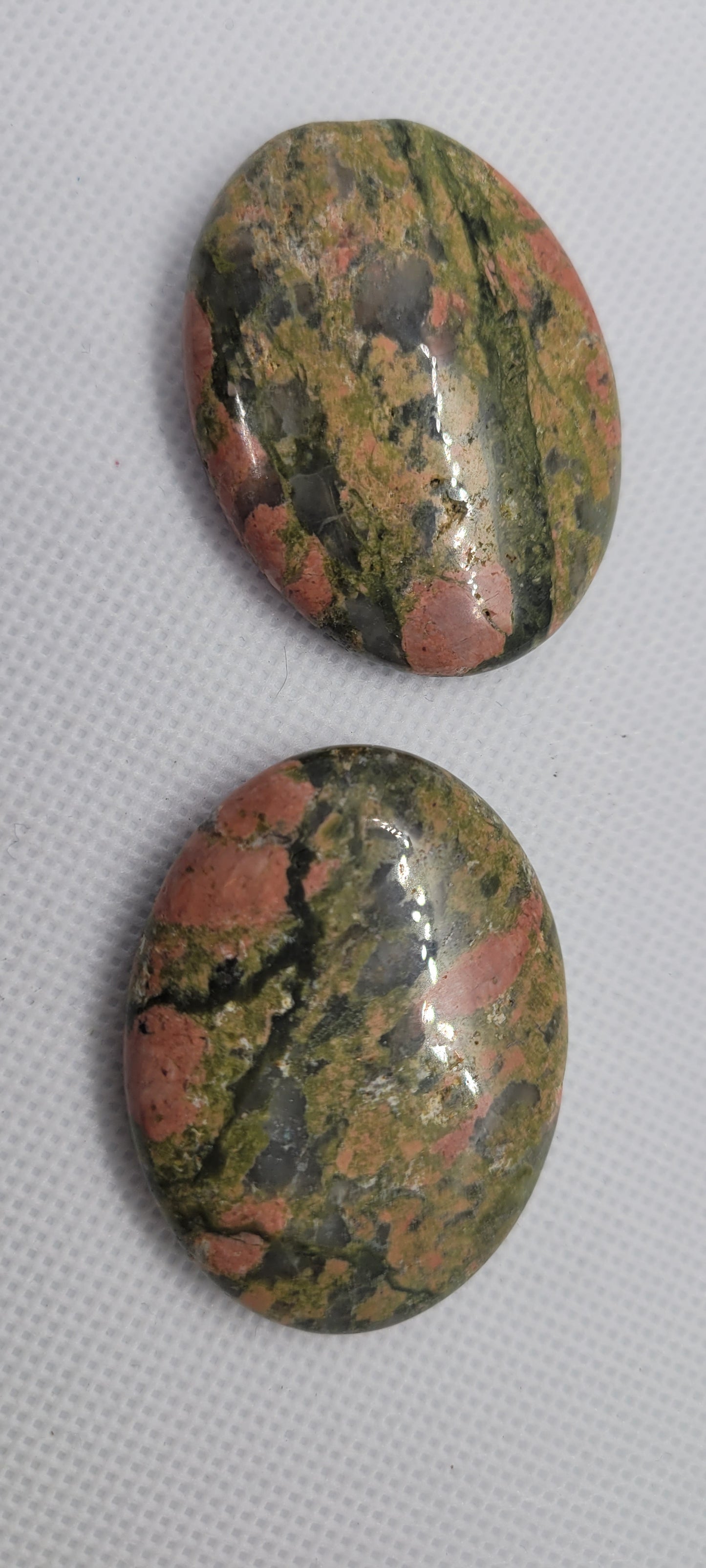 Unakite worry stone