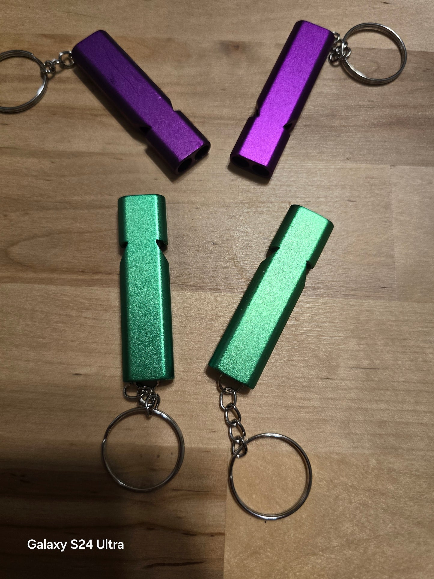 Purple safety whistle