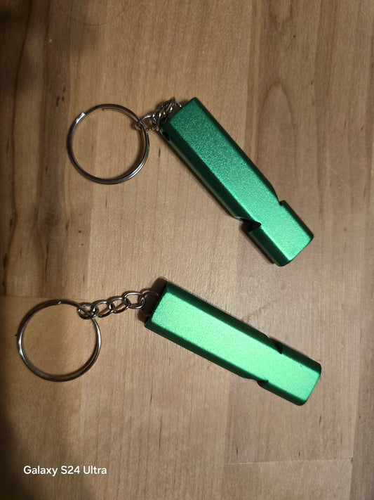 Green safety whistle