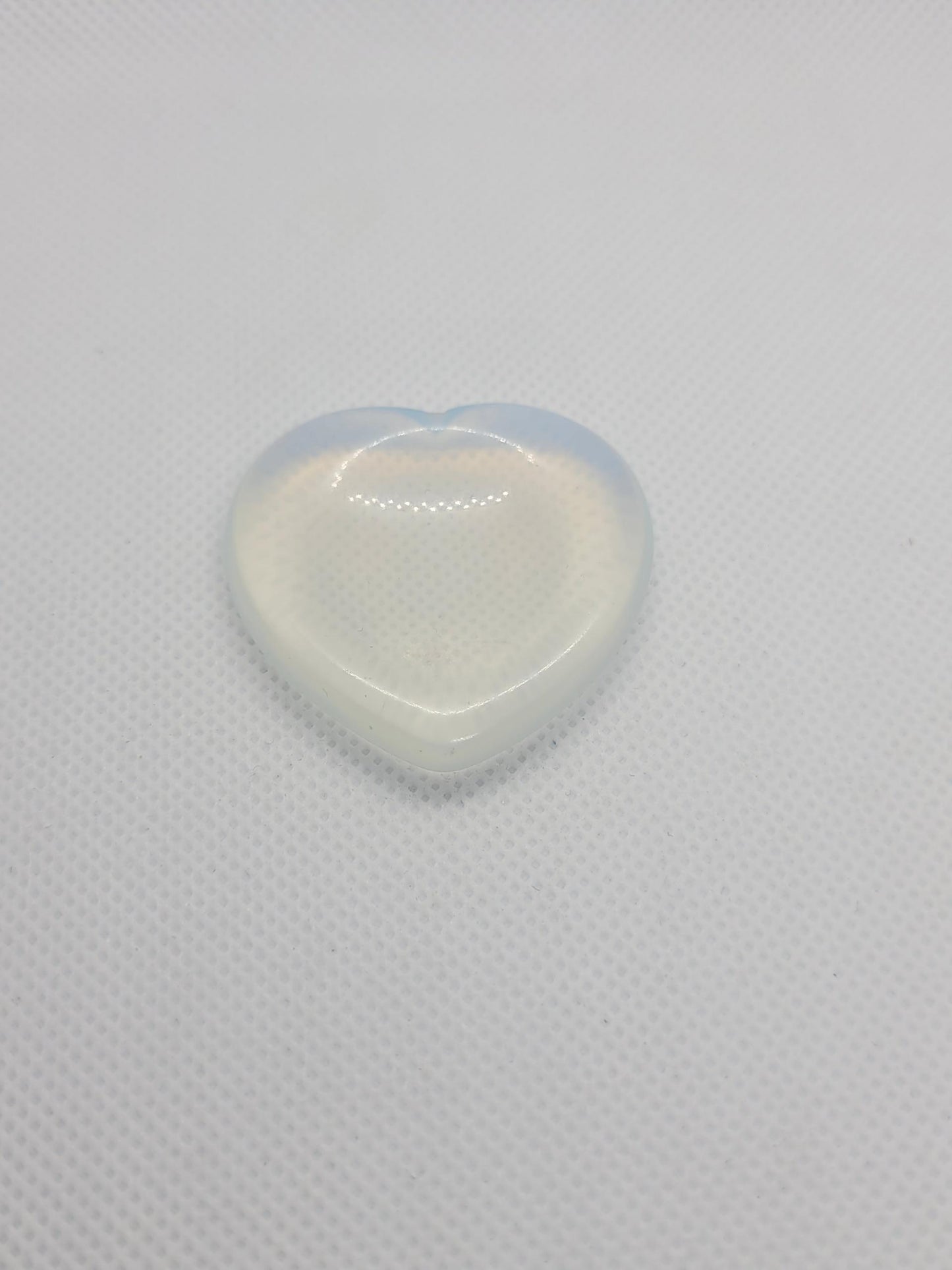 Opalite heart worry stone