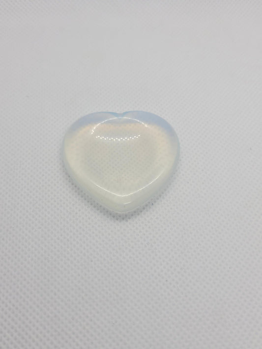 Opalite heart worry stone