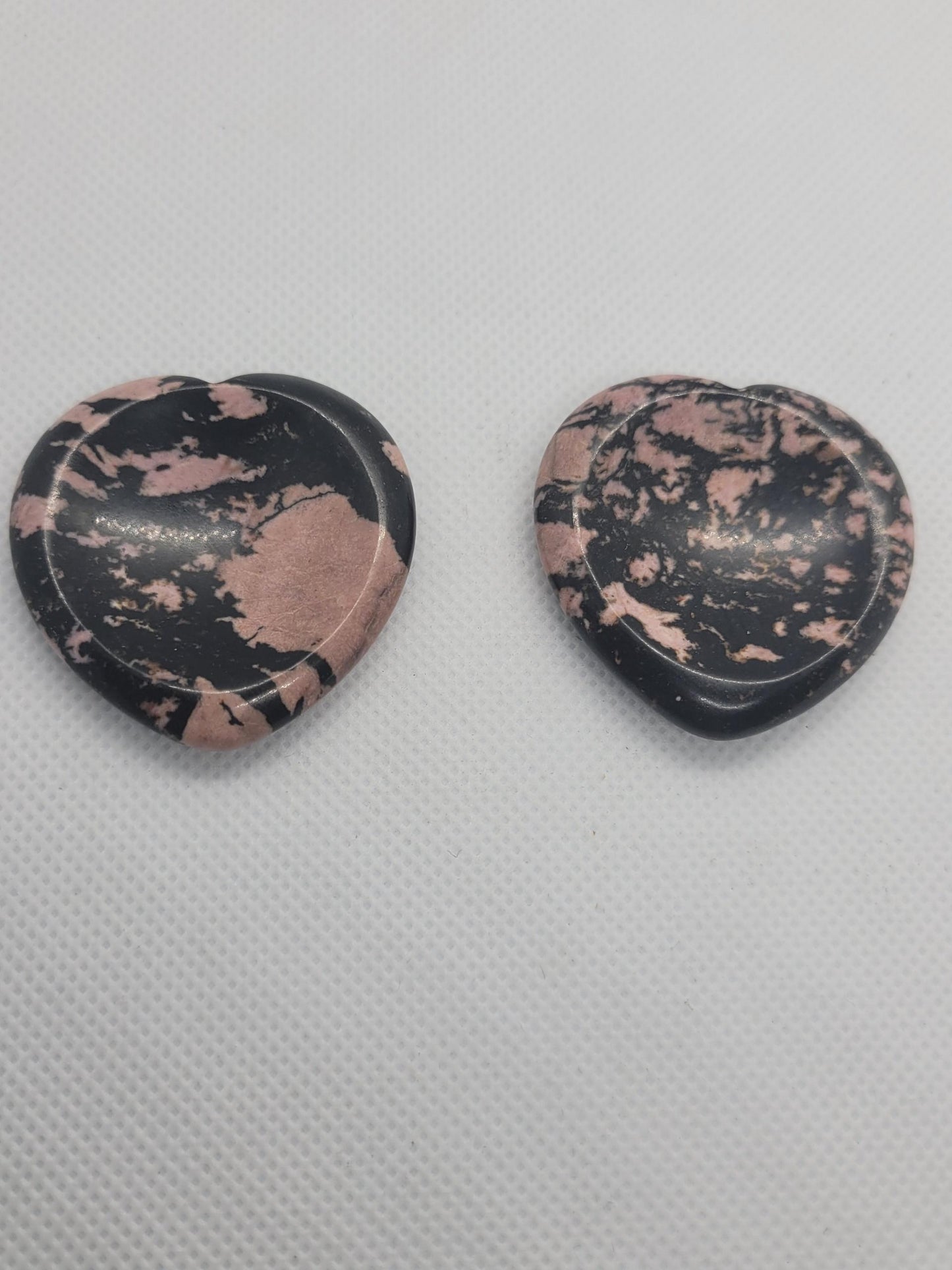 Rhodonite heart worry stone.