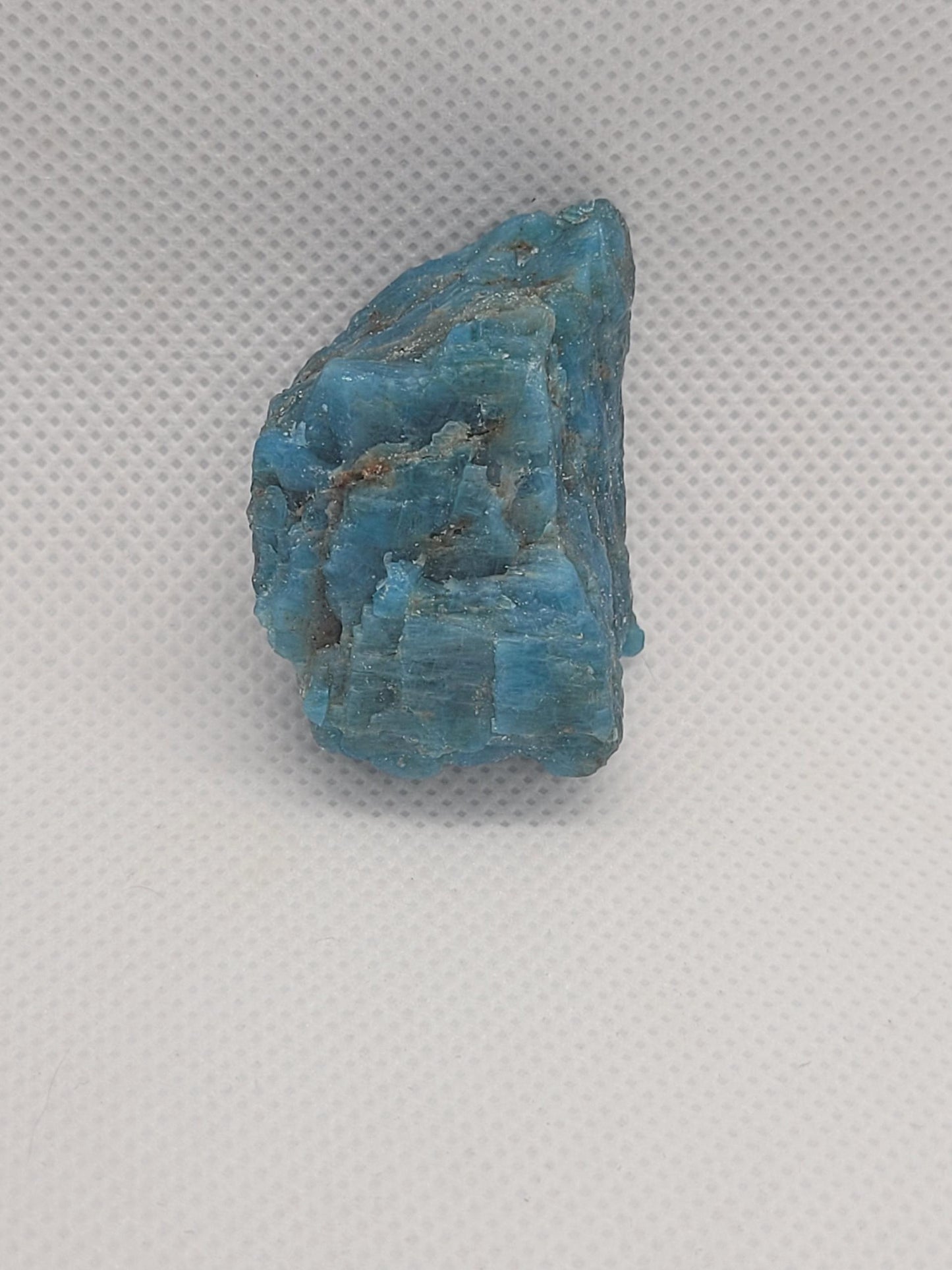 Blue apatite rough polished