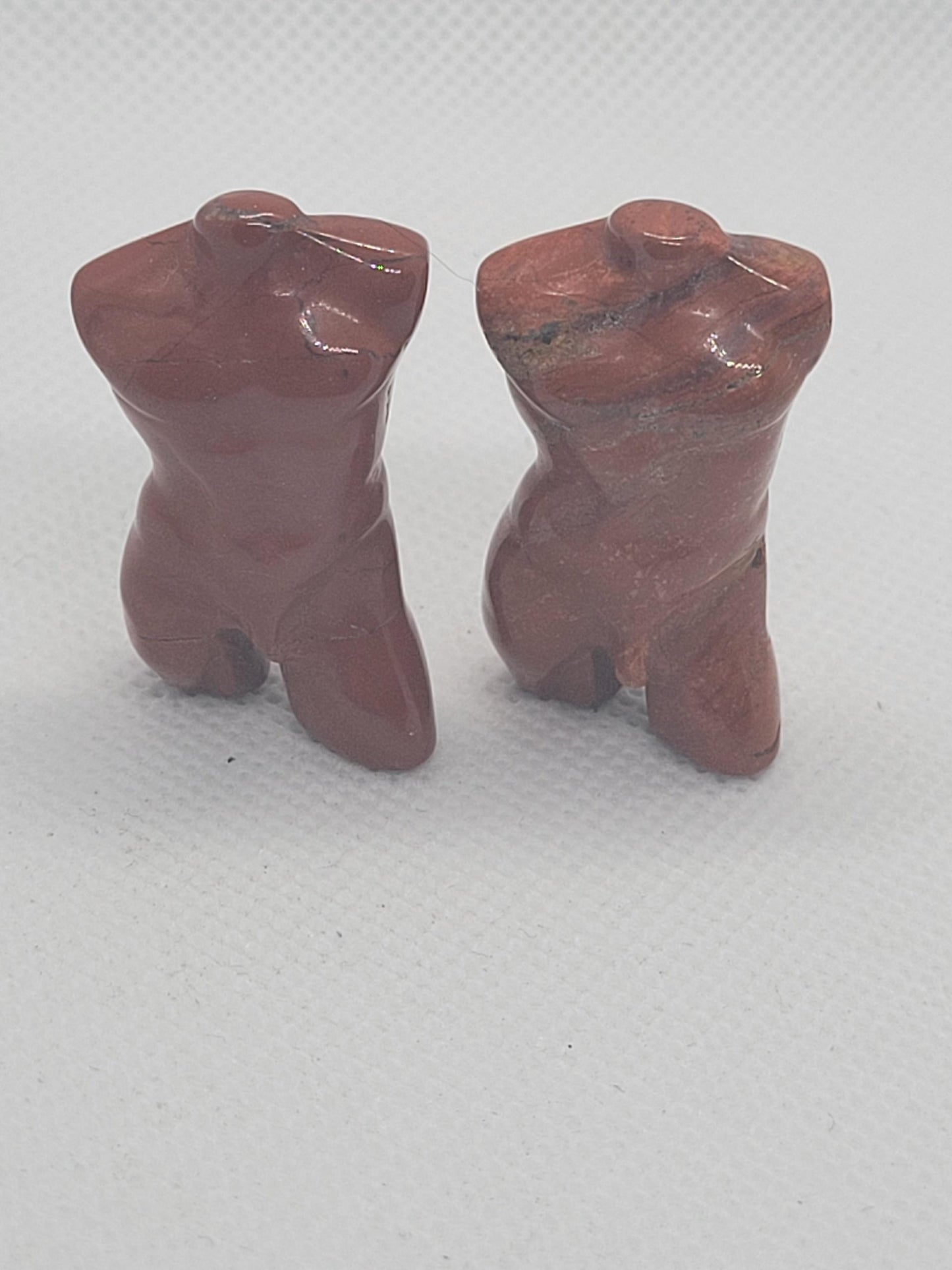 Red jasper man body carving