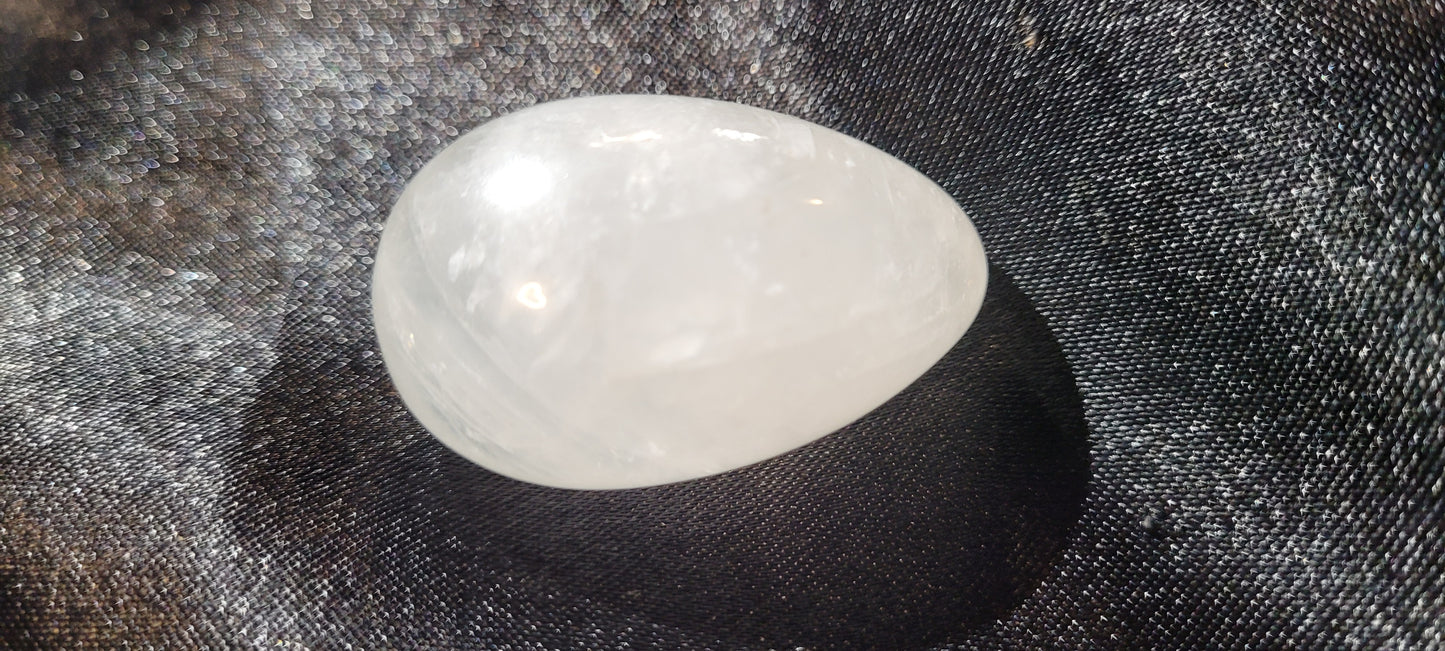 Clear quartz egg