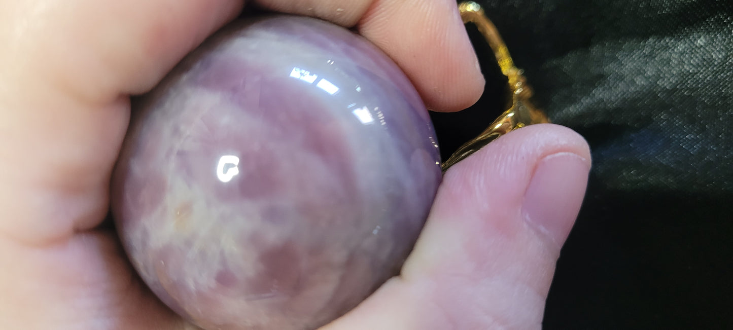 Purple fluorite sphere