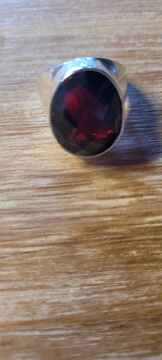 Mens Garnet Ring