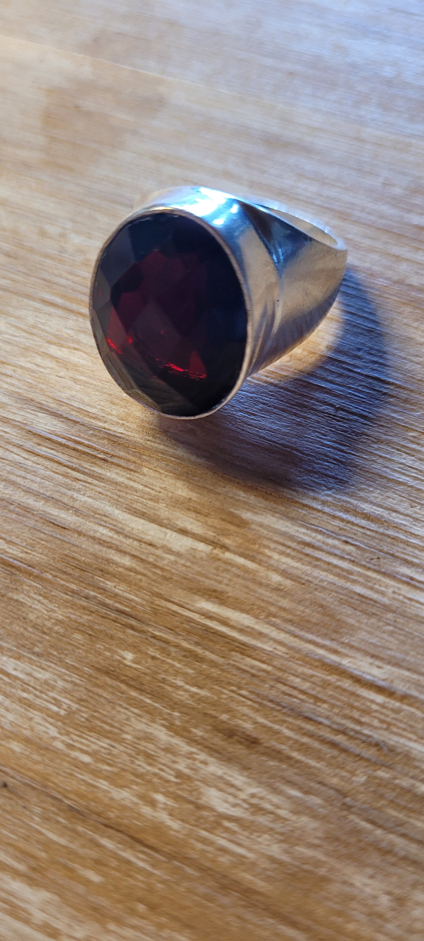 Mens Garnet Ring